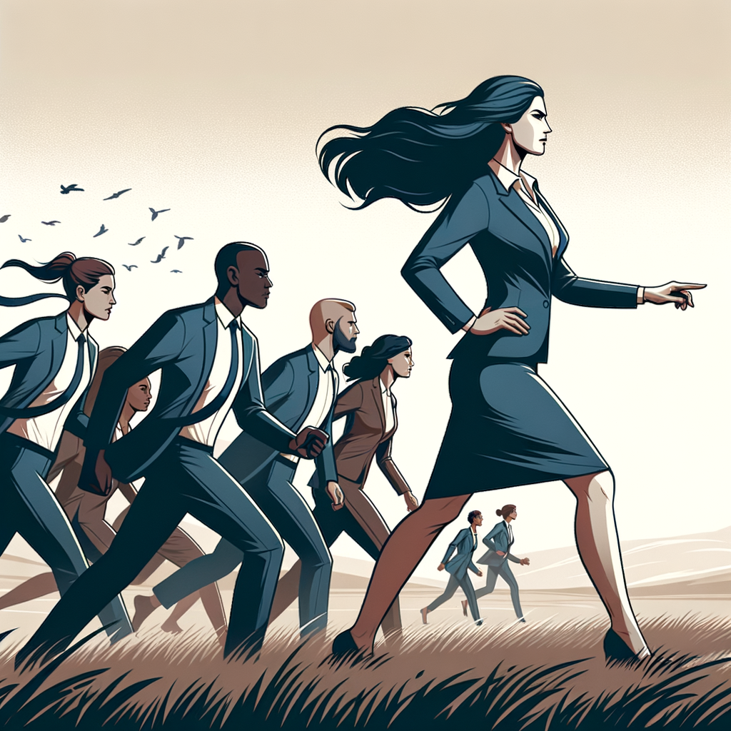 De baas van de terreinknecht voert het leger aan