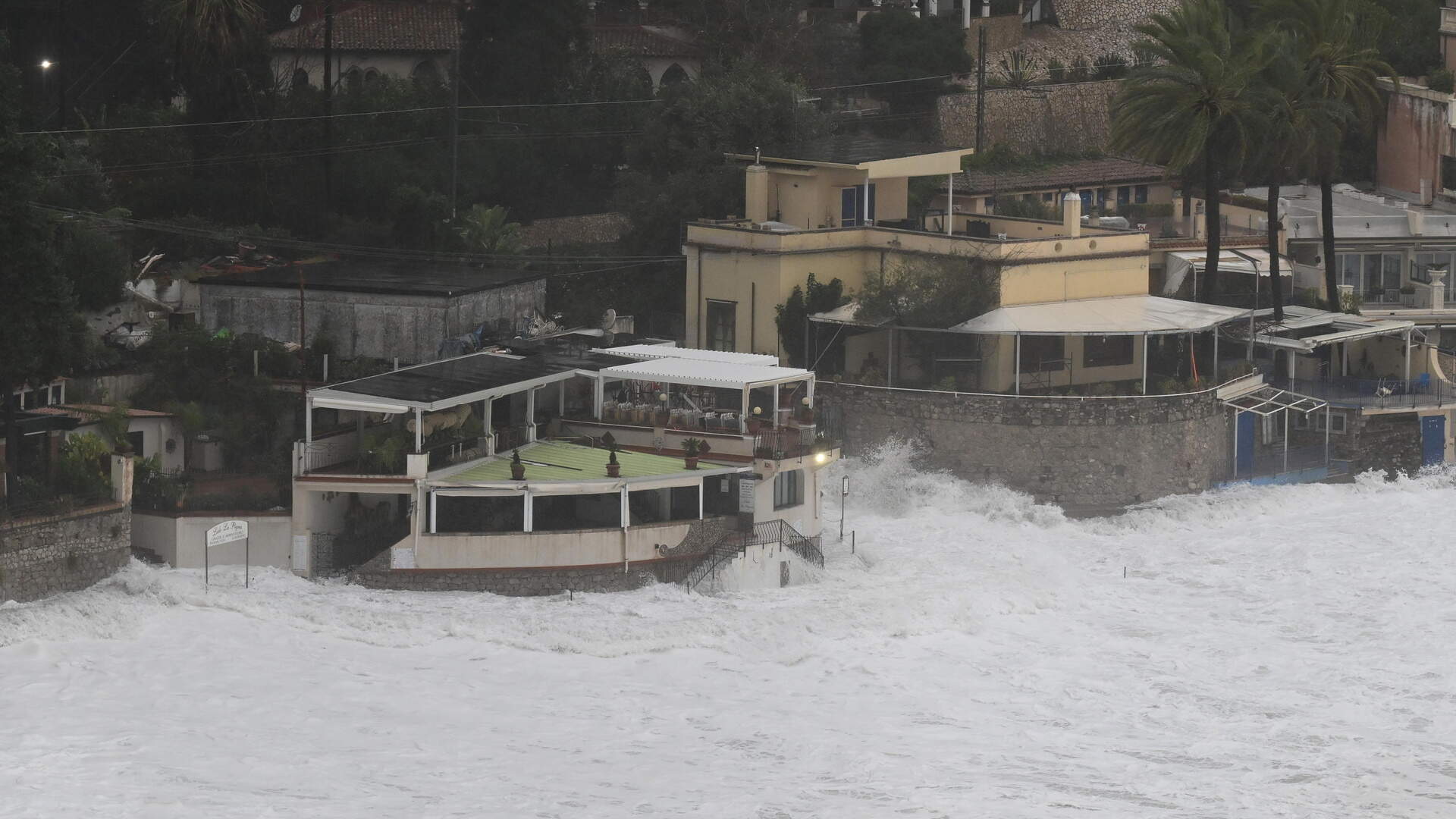 Noodweer Sicilië 23 januari 2026 zware regen, windstoten, waarschuwingen
