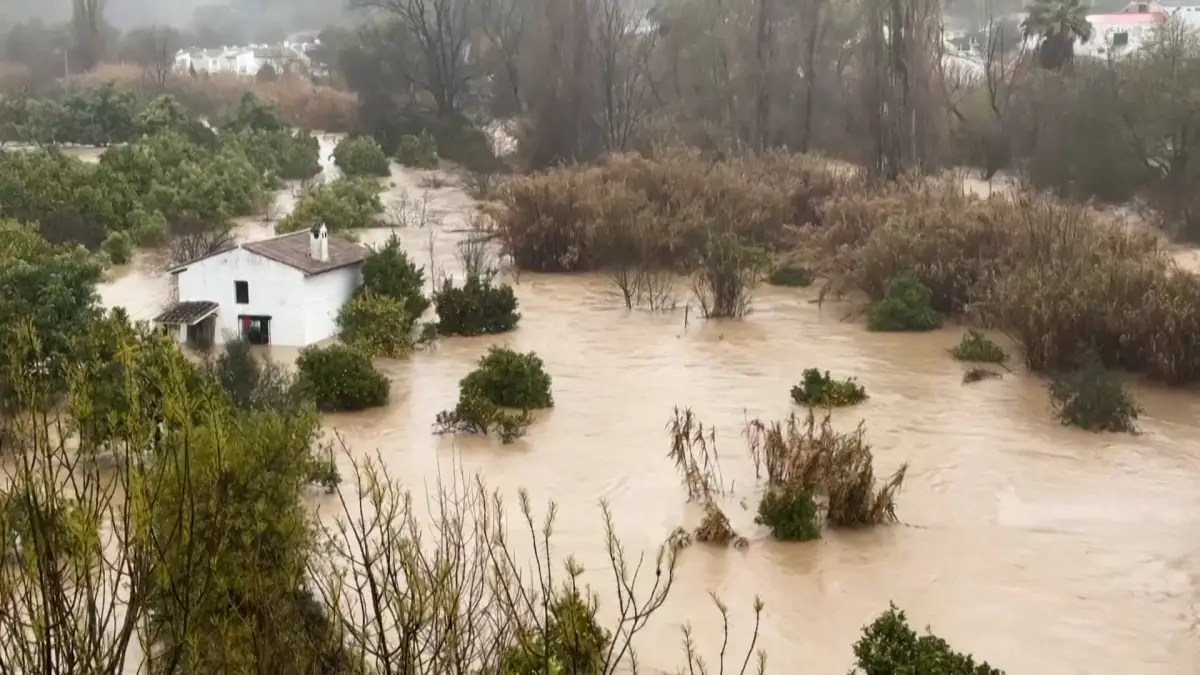 Storm treft Spanje en Portugal op 5 februari