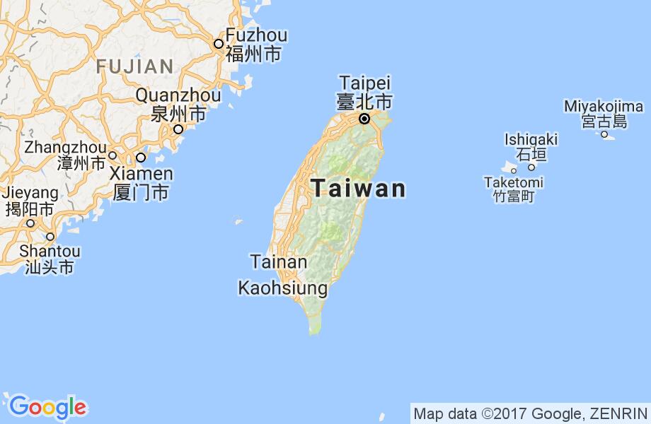 hoe groot is taiwan in km2 en vergelijking