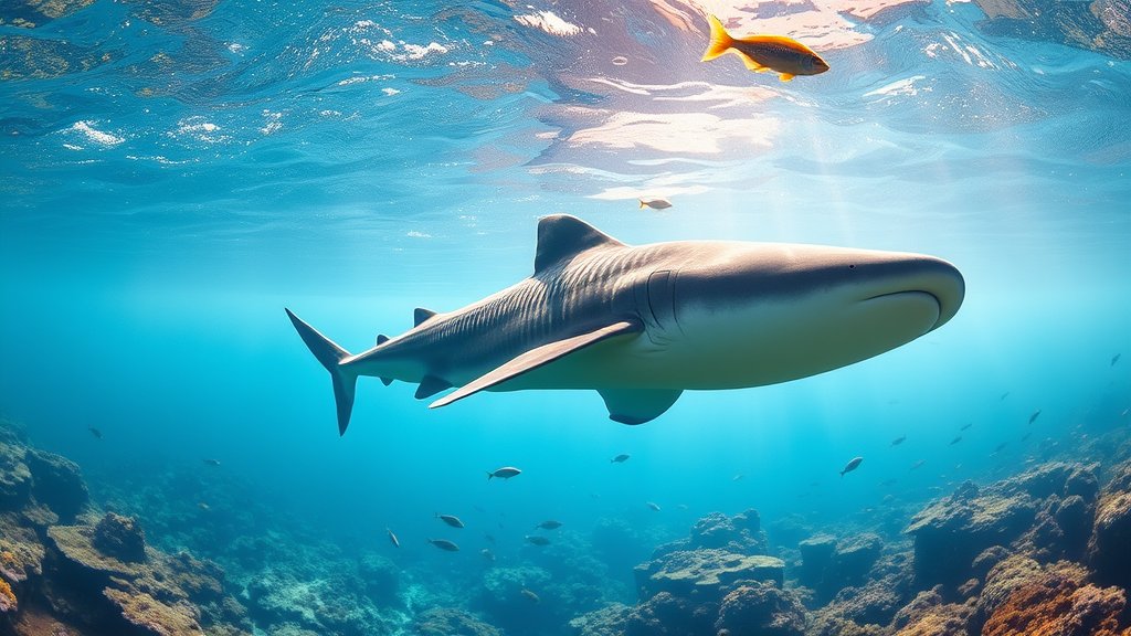 Reuzenhaai Kroatië Gezien in Adriatische Zee
