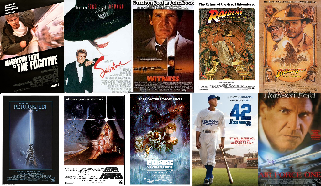 Harrison Ford movies in order 2026 lijst